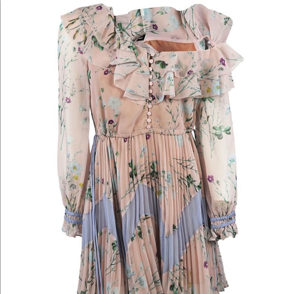 Self-Portrait Off the Shoulder Floral Print Dress